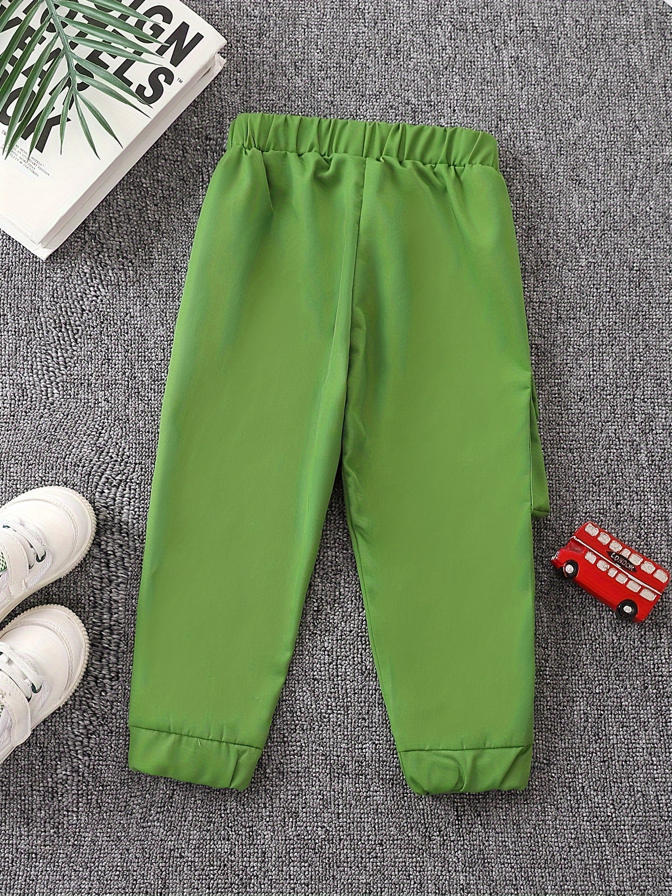 Kid's Trendy Pocket Patched Cargo Pants Street Style Elastic - Temu