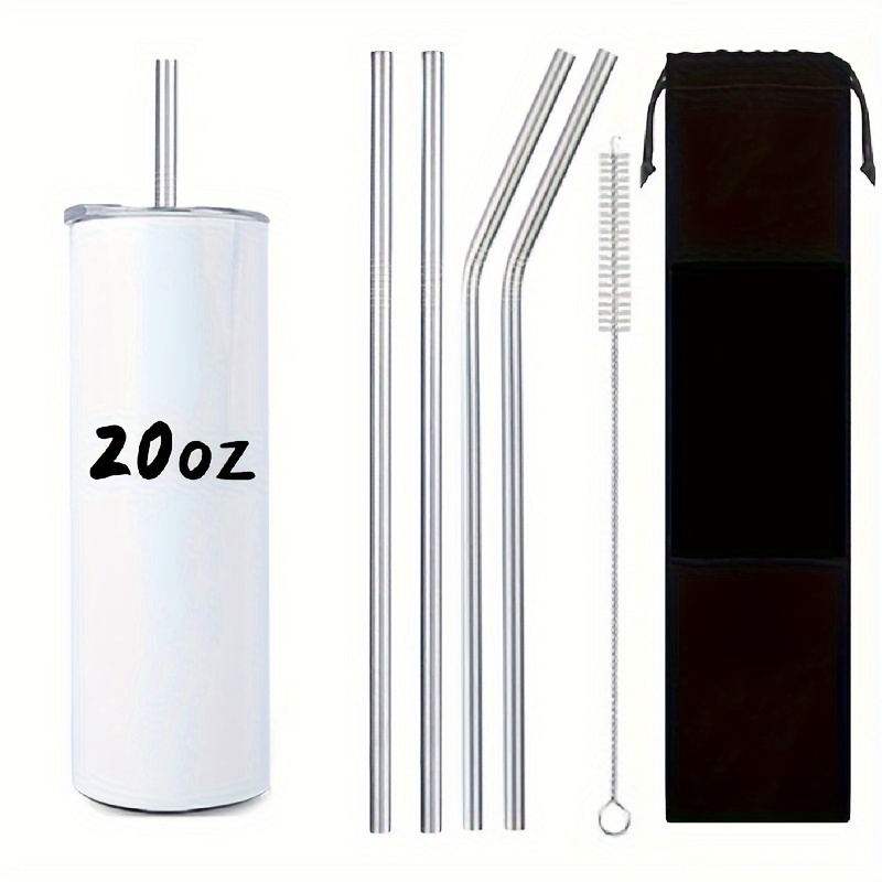 Stanley Cups Travel Tumbler Accessories - Stainless Steel Reusable Straws  W/ Cleaning Brush & Drawstring Bag - Perfect Summer & Winter Drinkware  Accessories! - Temu