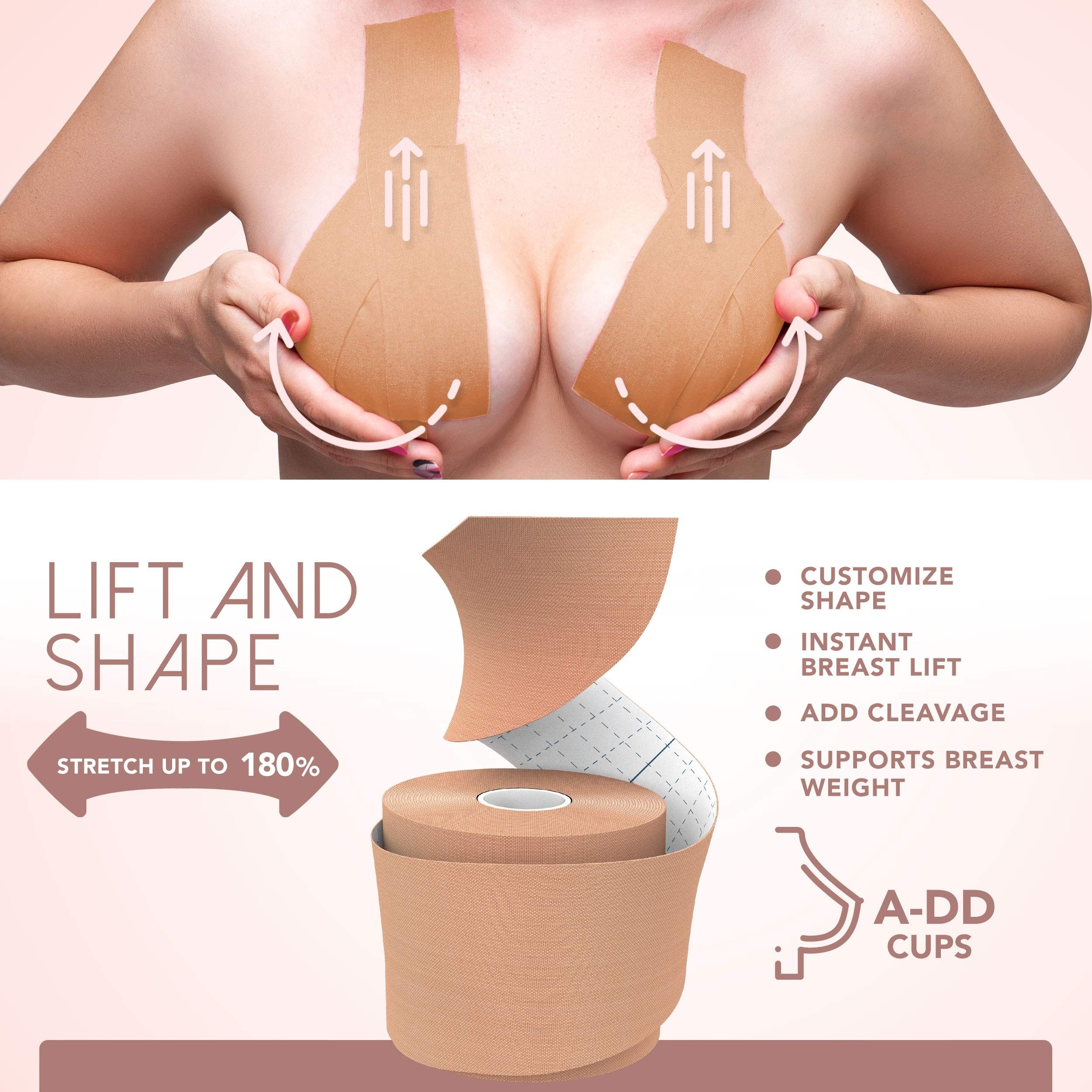 Invisible Breast Lifting Tape, Breathable Breast Support Tape With Nipple  Pasties For Strapless Dresses, Women's Lingerie & Underwear Accessories