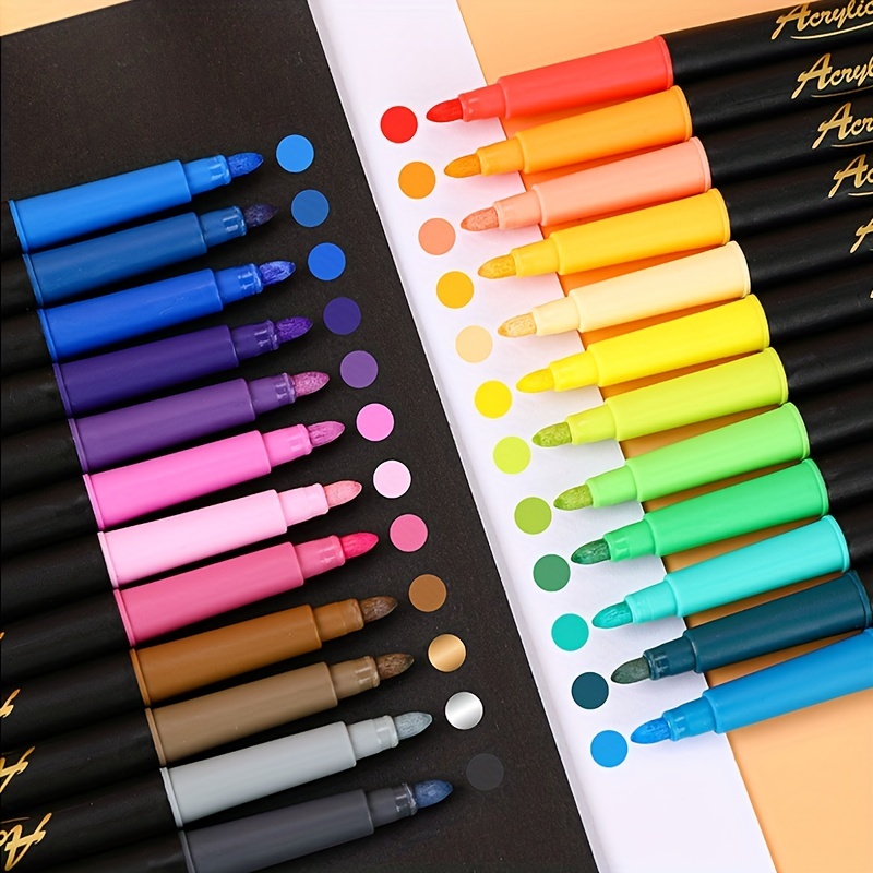 Metal Color Marker Pen Set Diy Creat Painting Graffiti - Temu