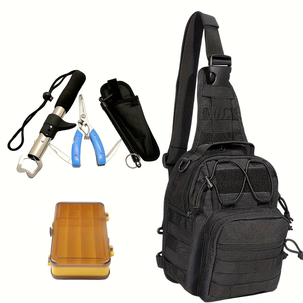 Complete Fishing Gear Kit Includes 6 Baits Shoulder Bag Fish - Temu Canada