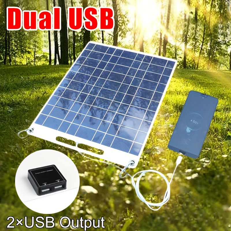 ETFE Panel Solar plegable cargador Solar portátil 5V USB 40W 30W 20W Banco  energía para teléfono móvil Camping, viajes