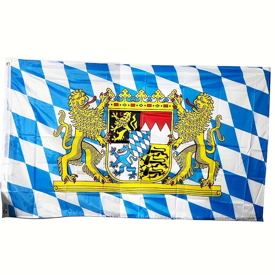 

1pc, Deu Bavaria Flag 3x5ft The De State Banner, Home Decor, Outdoor Decor, Yard Decor, Garden Decorations