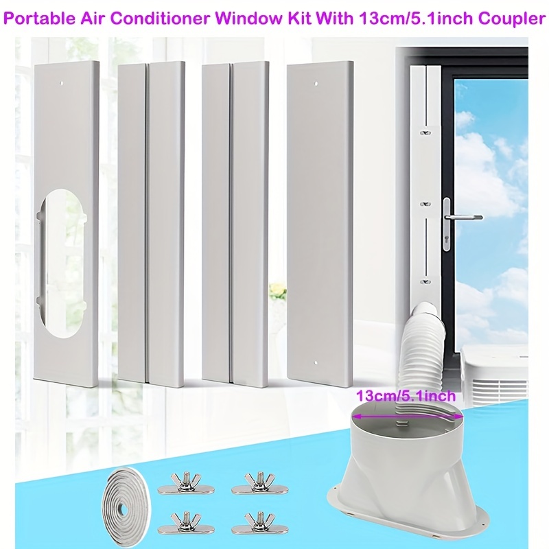 Kit de deflector de ventana para aire acondicionado portátil, accesorios de  ventilación de placa ancha (G)