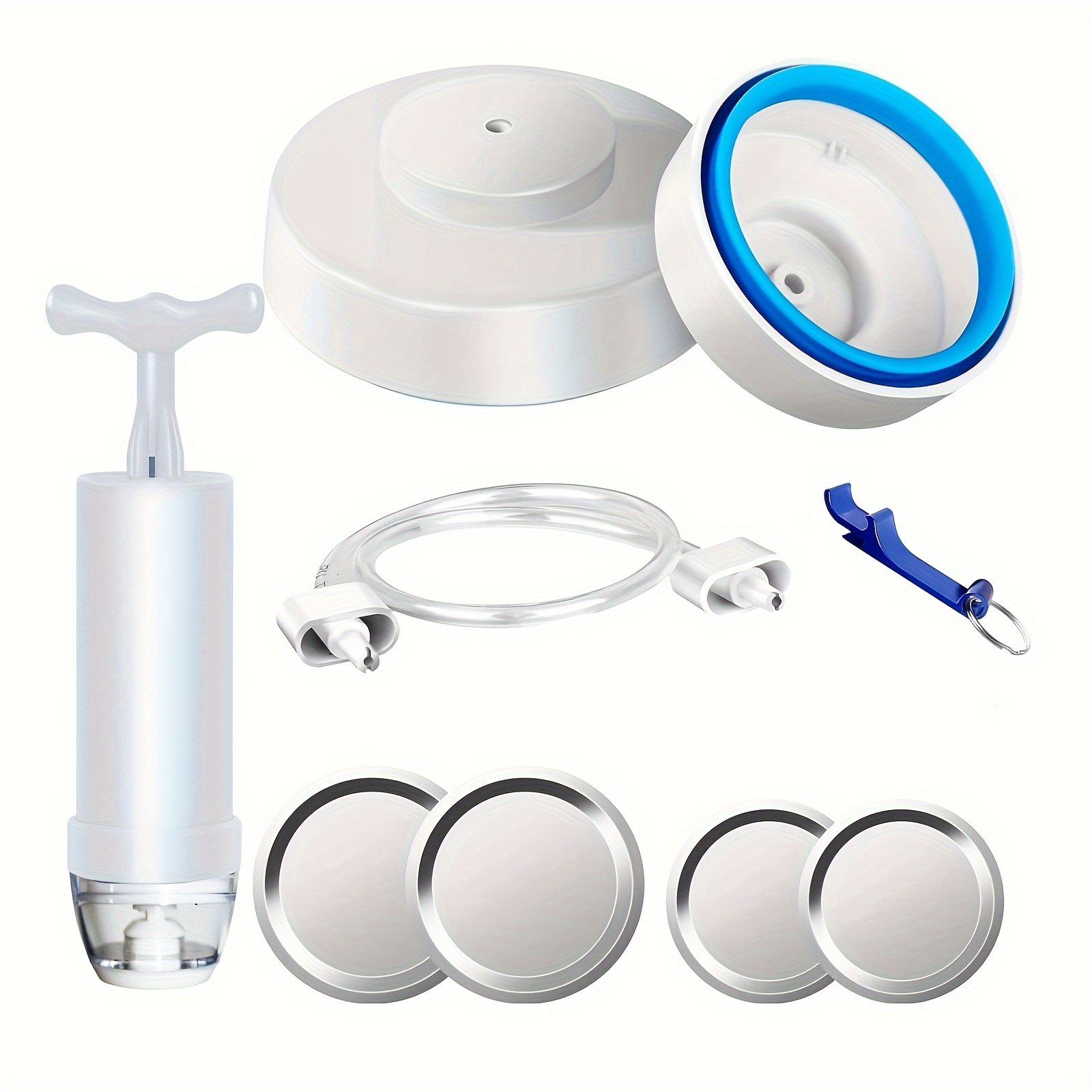 Vacuum Sealing Kit for Regular and Wide Mouth Mason Jars Vacuum Kit + Hand Pump