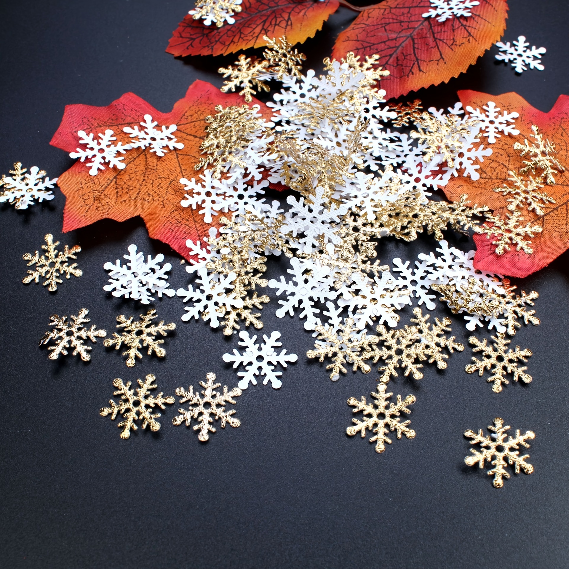 200 pieces of snowflake confetti, glitter Christmas confetti, snowflake  table scatter