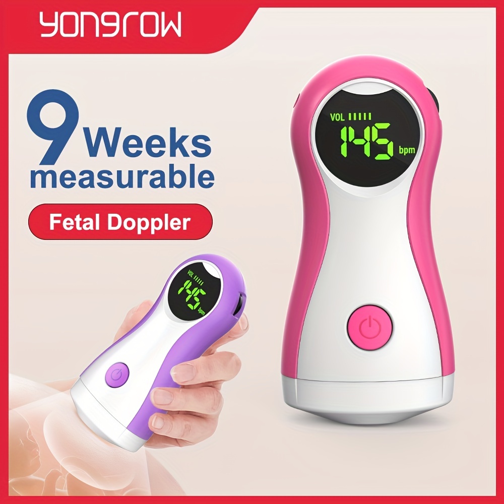 Doppler Fetal para el hogar, Monitor cardíaco Prenatal para bebés, pantalla  LCD, medidor de voz para