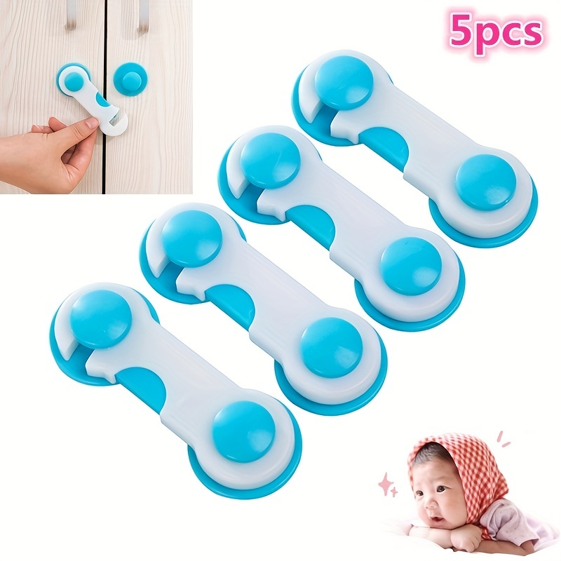 Generic Baby Safety Protection Lock Child Lock Children's Safety Security  Blocker Doors Drawers Refrigerator Blue