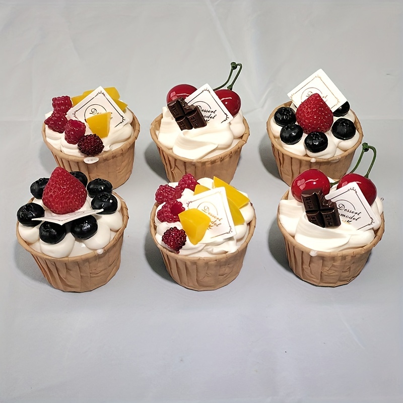 Realistic Artificial Fake Cake Cupcake Model Cup Display Photography Props  Craft