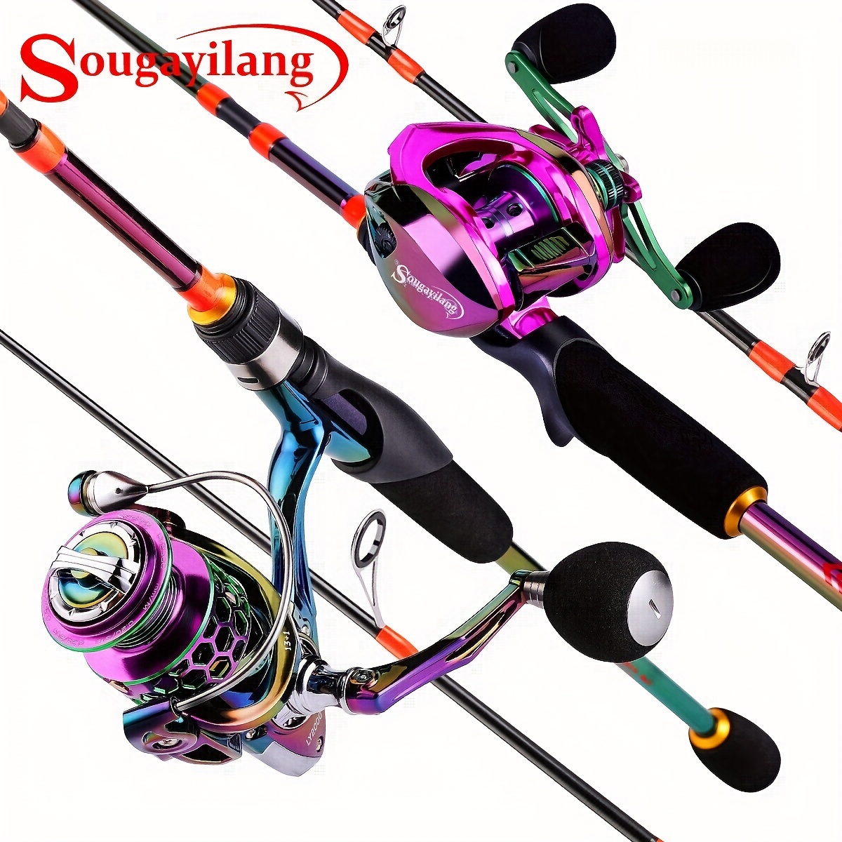 Sougayilang Spinning Fishing Combo 2 section Ultralight - Temu