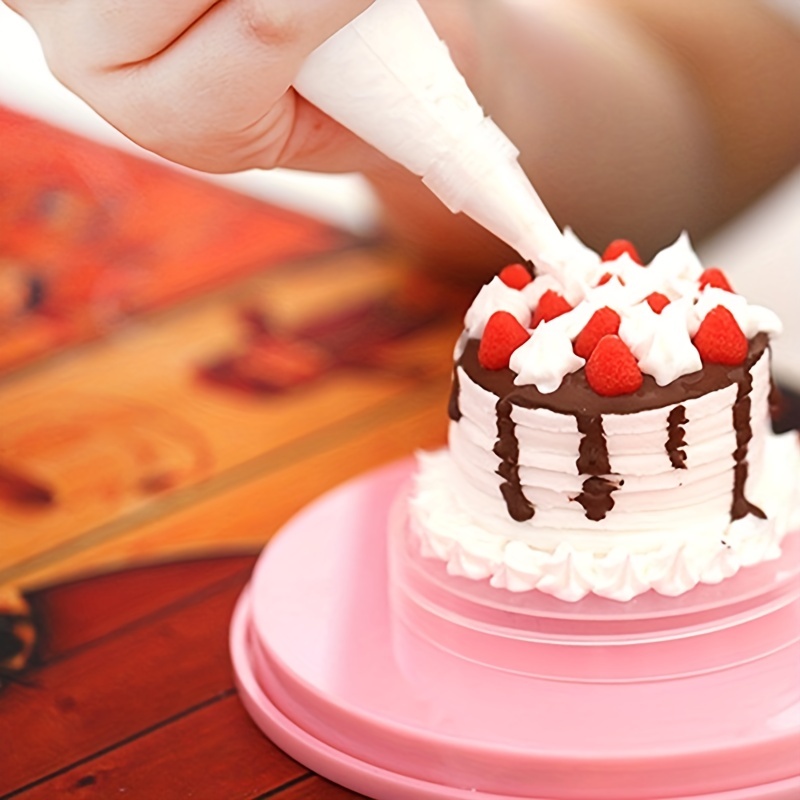 Tomantery Cake Stand Rotating 360 Degree Rotation Nonslippery for Baking