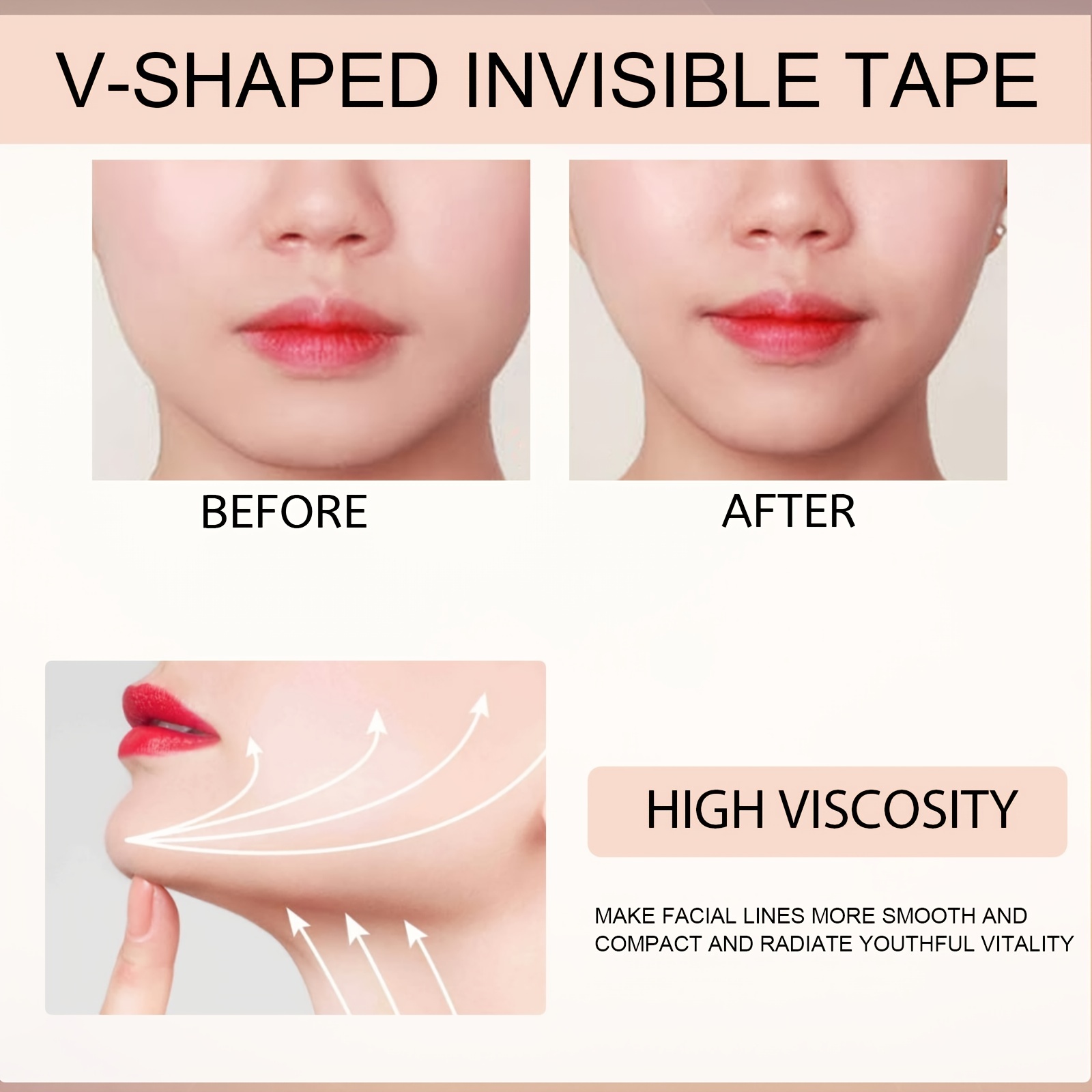 40PCS Face Lift Tape, Invisible Wrinkle Makeup Tools