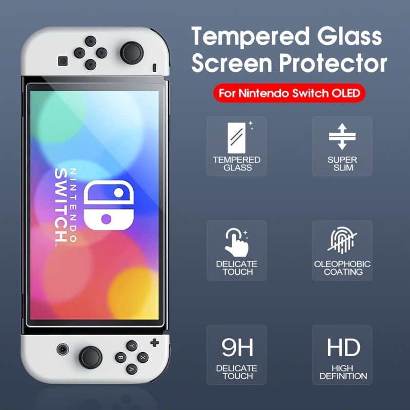 Protection d'écran Nintendo Switch Lite en verre trempé 9H - anti-rayures  Transparent - avec kit de nettoyage