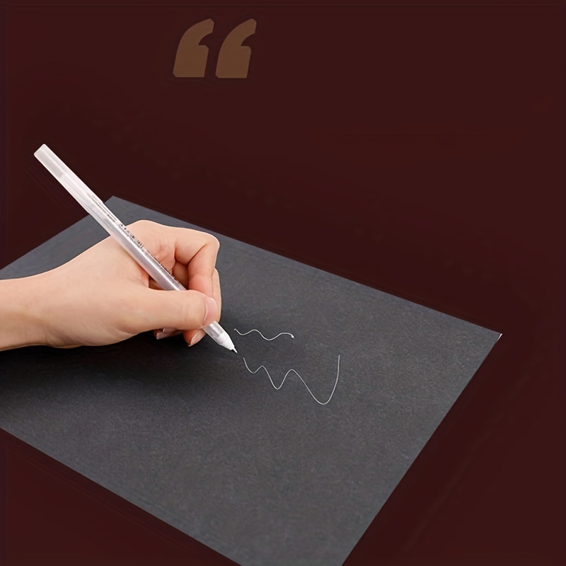 White Gel Pen Set 0.6mm Fine Tip Sketching Pens For Artists Drawing Design  3Pcs