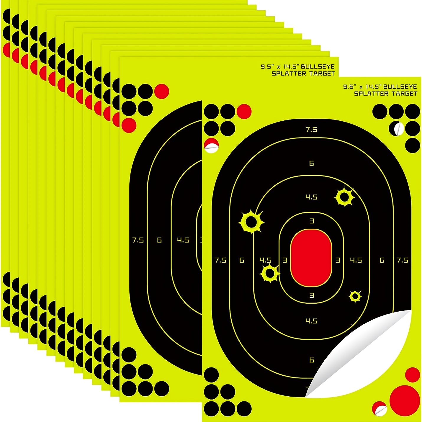 10pcs 9.5x14.5 Shooting Range Paper Target Splatter Self