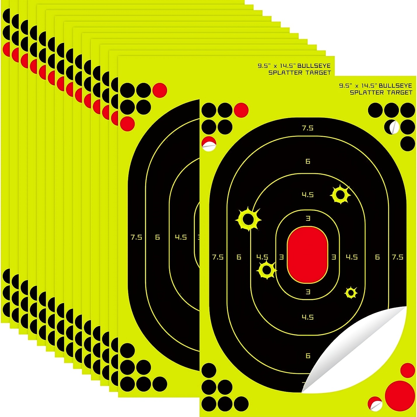10pcs 24 13X36 Shooting Targets Fluorescent Self Adhesive Highly Visibility