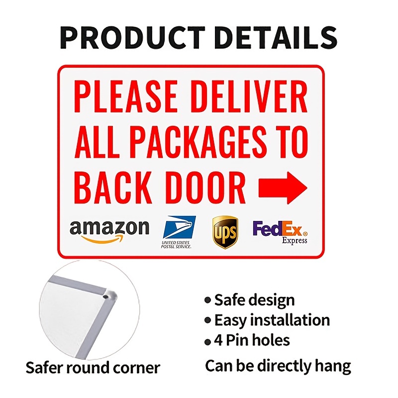 Please Use Side Door Right Arrow - Outdoor Aluminum Signs - Front Door Sign  - Please Use Other Door Sign - Home or Office Sign - Signs for Business 
