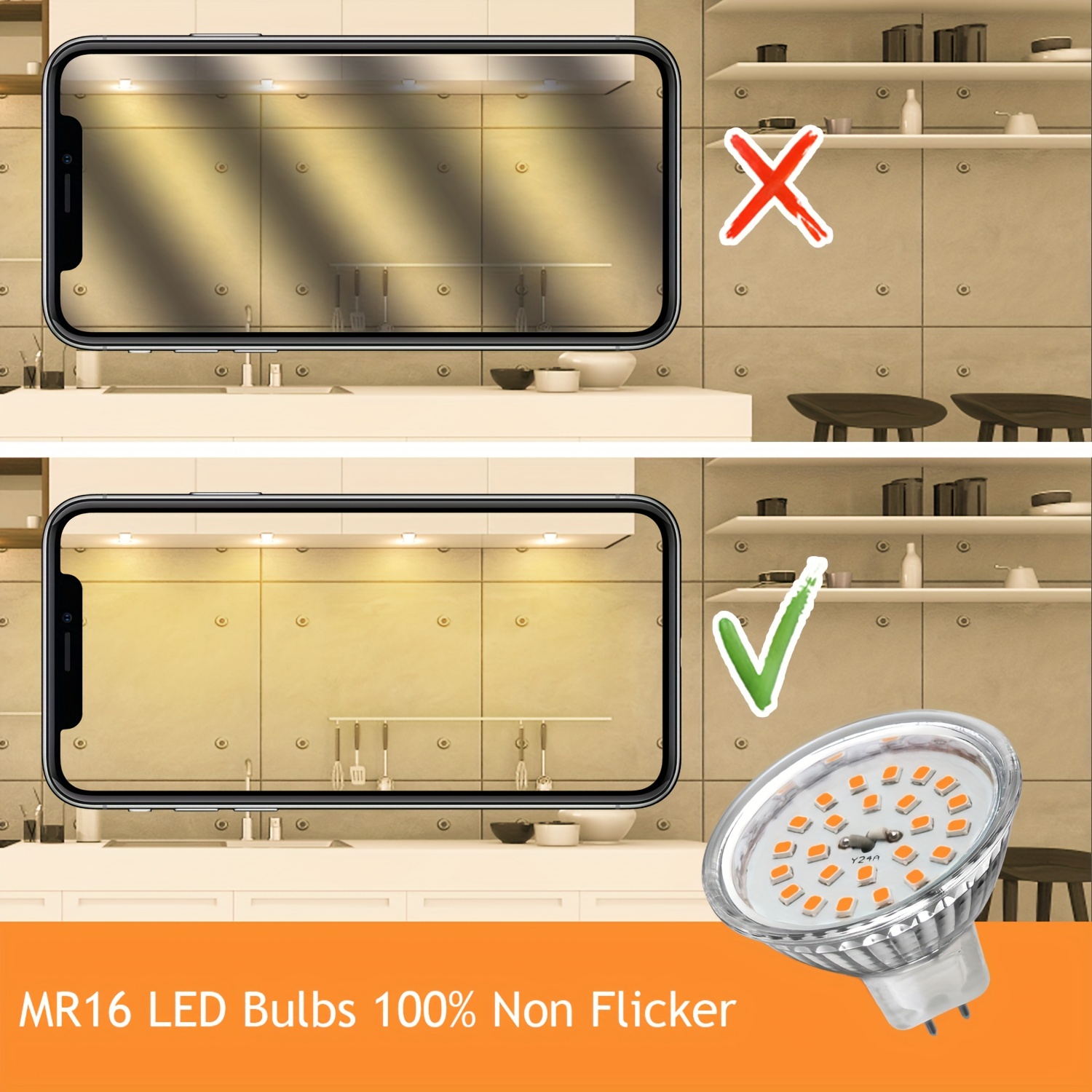 MikeWin MR16 LED Bulb 10Pack,5W 12V, GU5.3 Bi-Pin Base,50-Watt  Equivalent,2700K Warm White,Non-Dimmable MR16 LED Spot Light Bulbs for  Indoor Outdoor