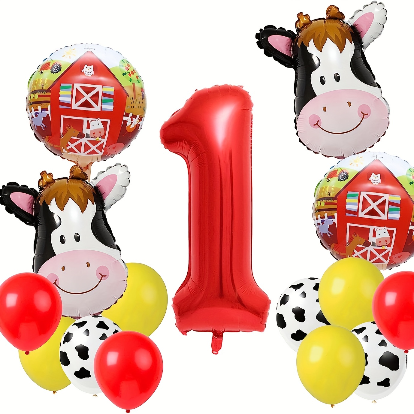 Decoraciones de cumpleaños con temática de animales de granja, guirnalda de  globos de granero rosa para niña, guirnalda de globos de granero, animales