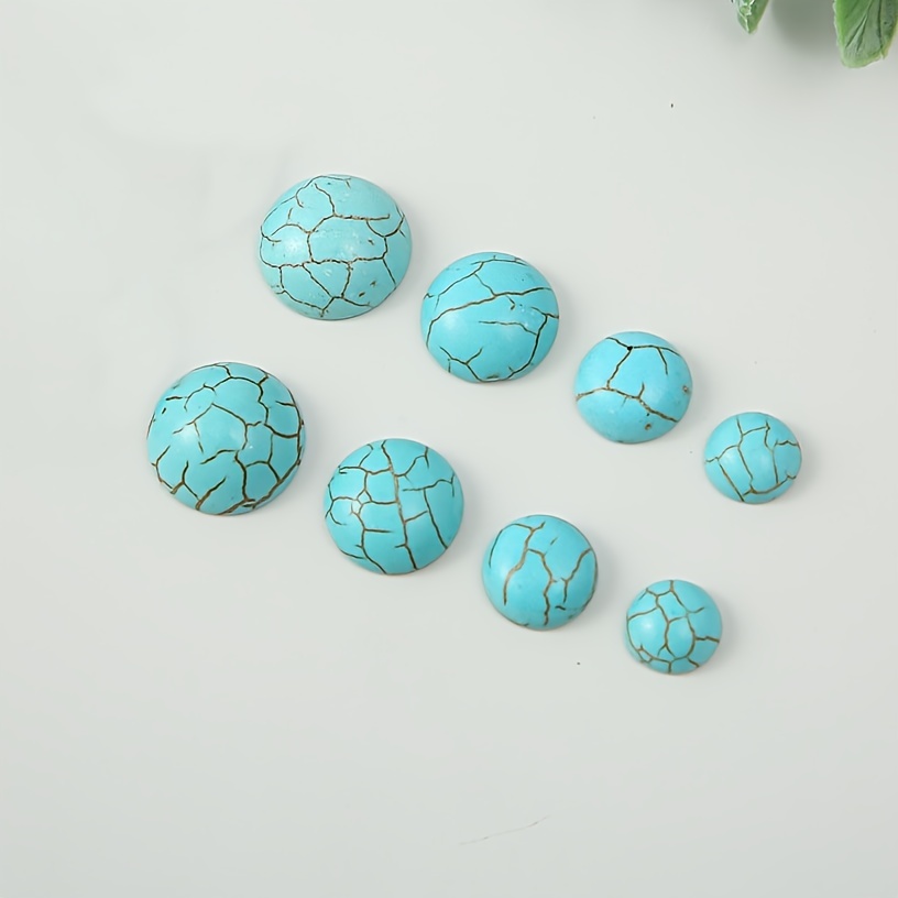 20pcs Turquoise Semicircle Patch DIY Jewelry Accessories