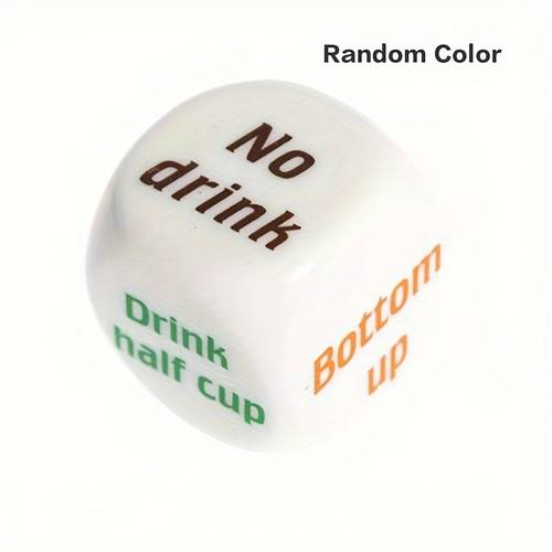 1pc acrylic drinking dice game adult party game for christmas weddings birthdays interactive beverage pun tabletop fun