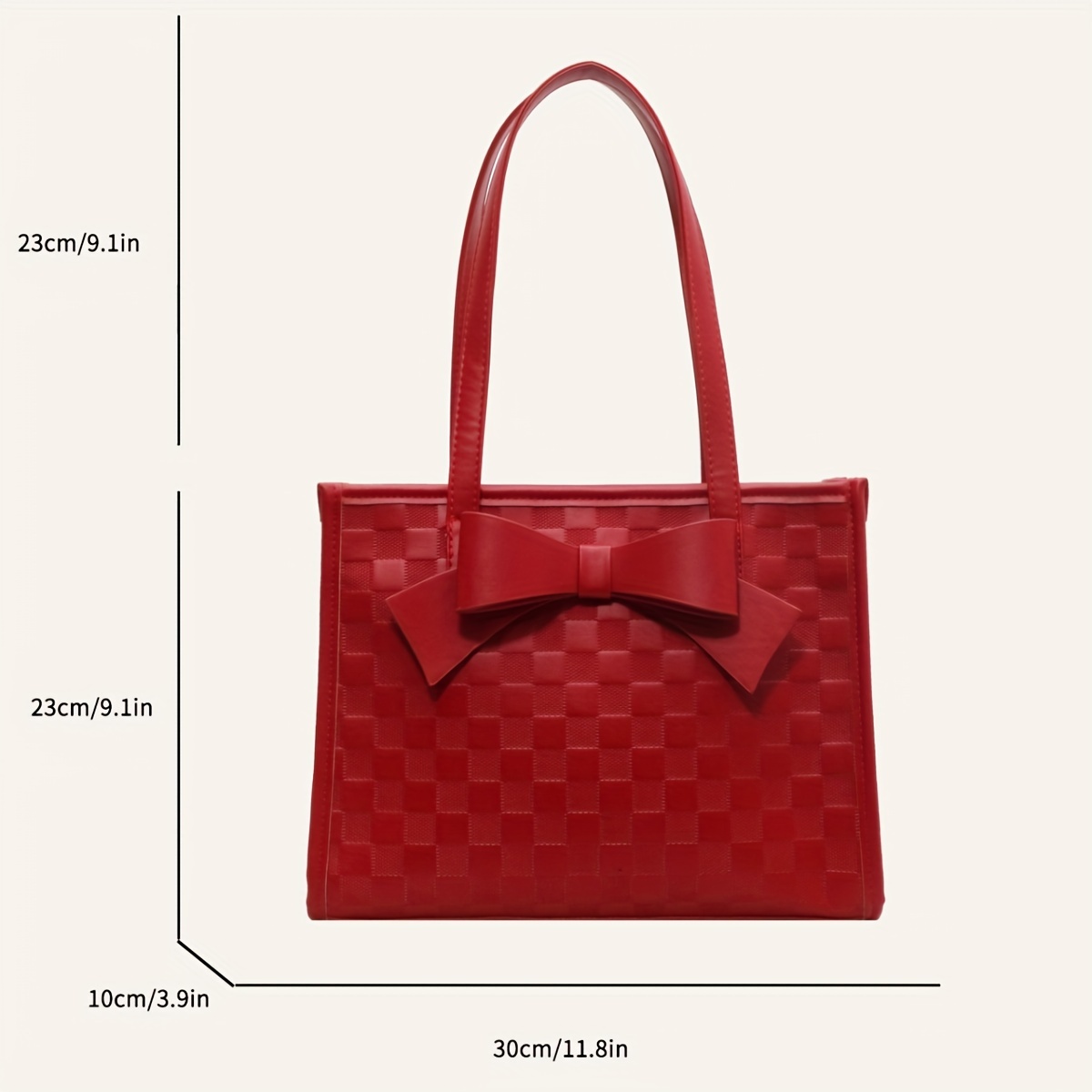 Frcolor Large Bowknot Leather Bag