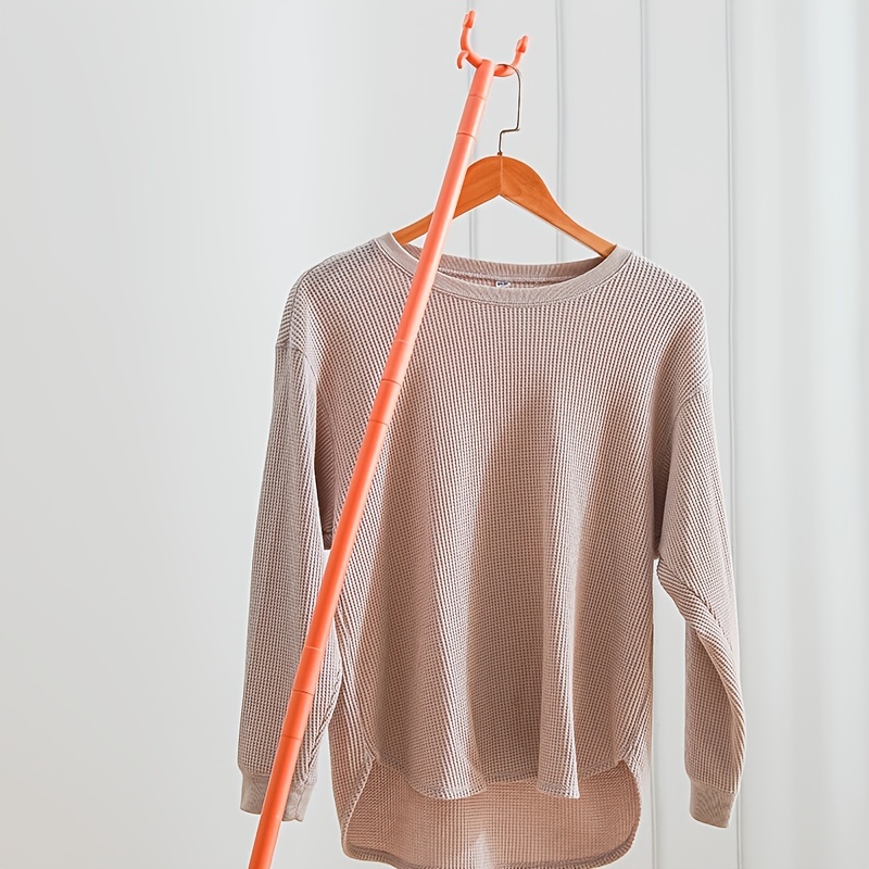 1pc DIY Combinaison libre 3-section Pole de vêtements en plastique, bâton à longue  portée avec crochet - Temu France