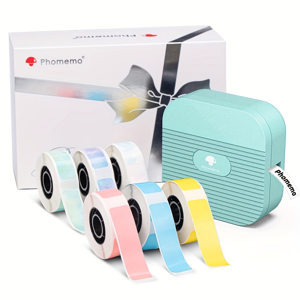 Phomemo Label Makers With Tape- Q31 Mini Label Maker Wireless Labeler  Machine With 6 Tapes, Compatible With IOS & Android, Great For Home,  Office, Organization, USB Rechargeable Labeler