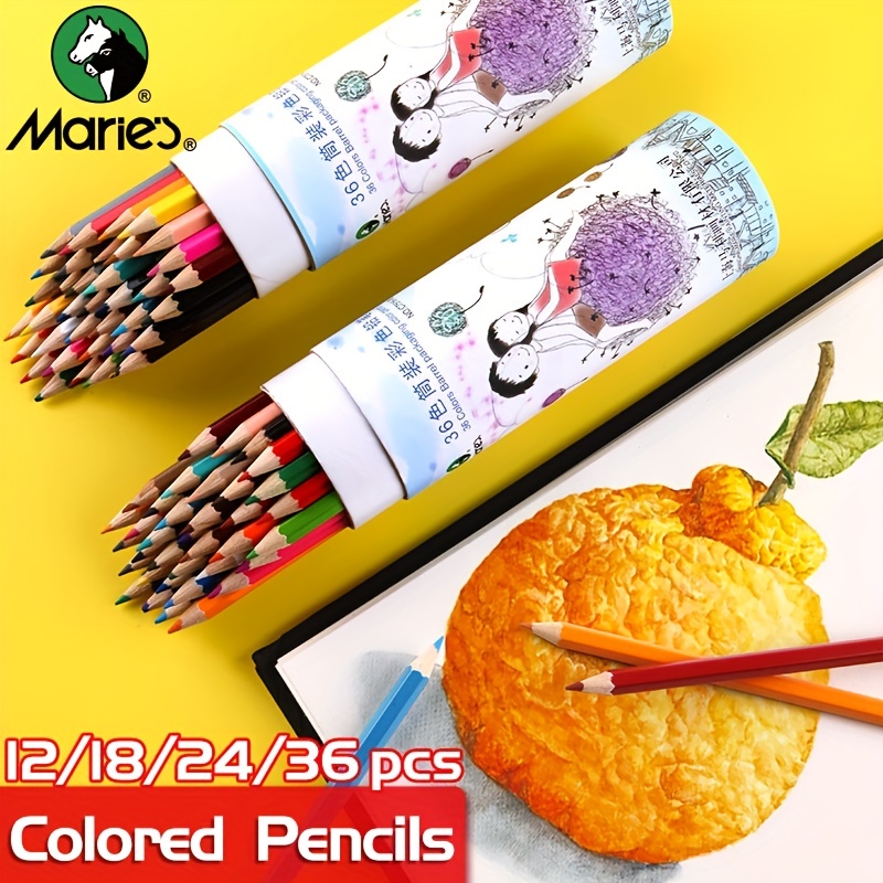 12/18/24/36 Colors Pencils Watercolor/oil Adult Coloring - Temu