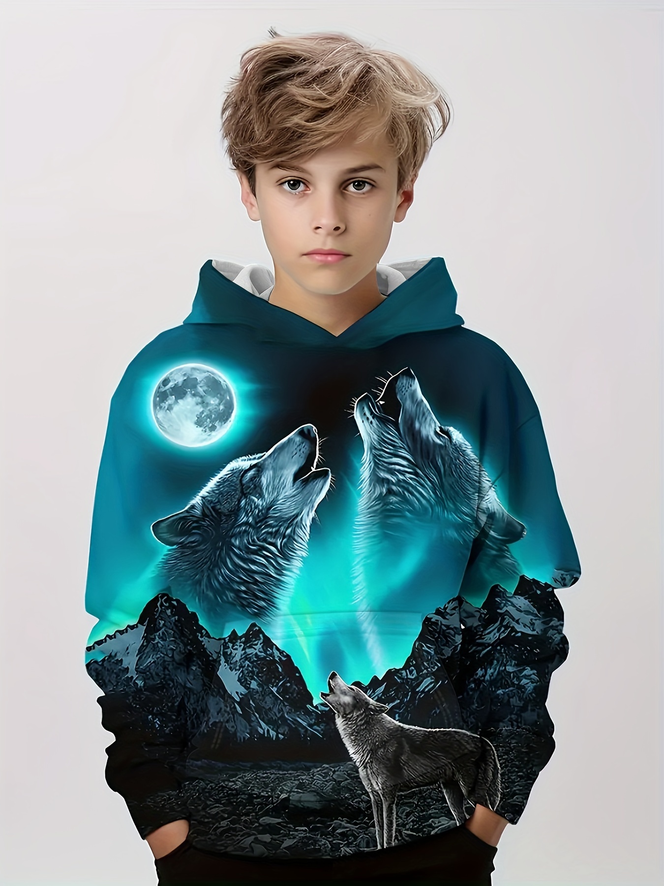 Boys store wolf hoodie