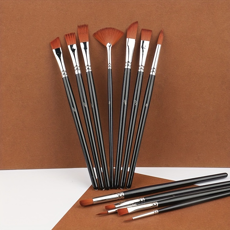 Wood Black Multifunctional Special Shapes Artist Paint Brush - Temu
