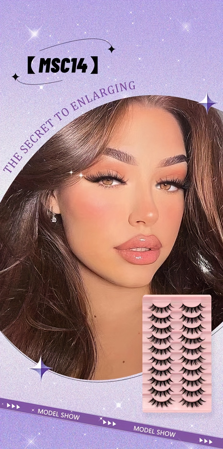 Manga Lashes, Transparent Stem Spiky Anime False Eyelashes, Natural Look  Japanese Pointy Cat Eye Lashes, Reusable Cosplay Wispy Eyelashes Extension  Makeup Tool - Temu