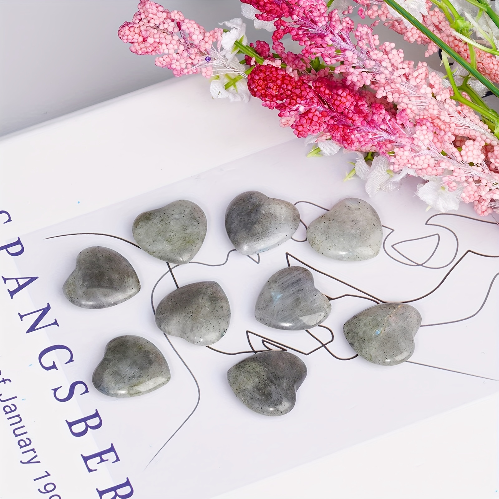 Heart Crystals Healing Crystal Natural Pocket Stones - Temu