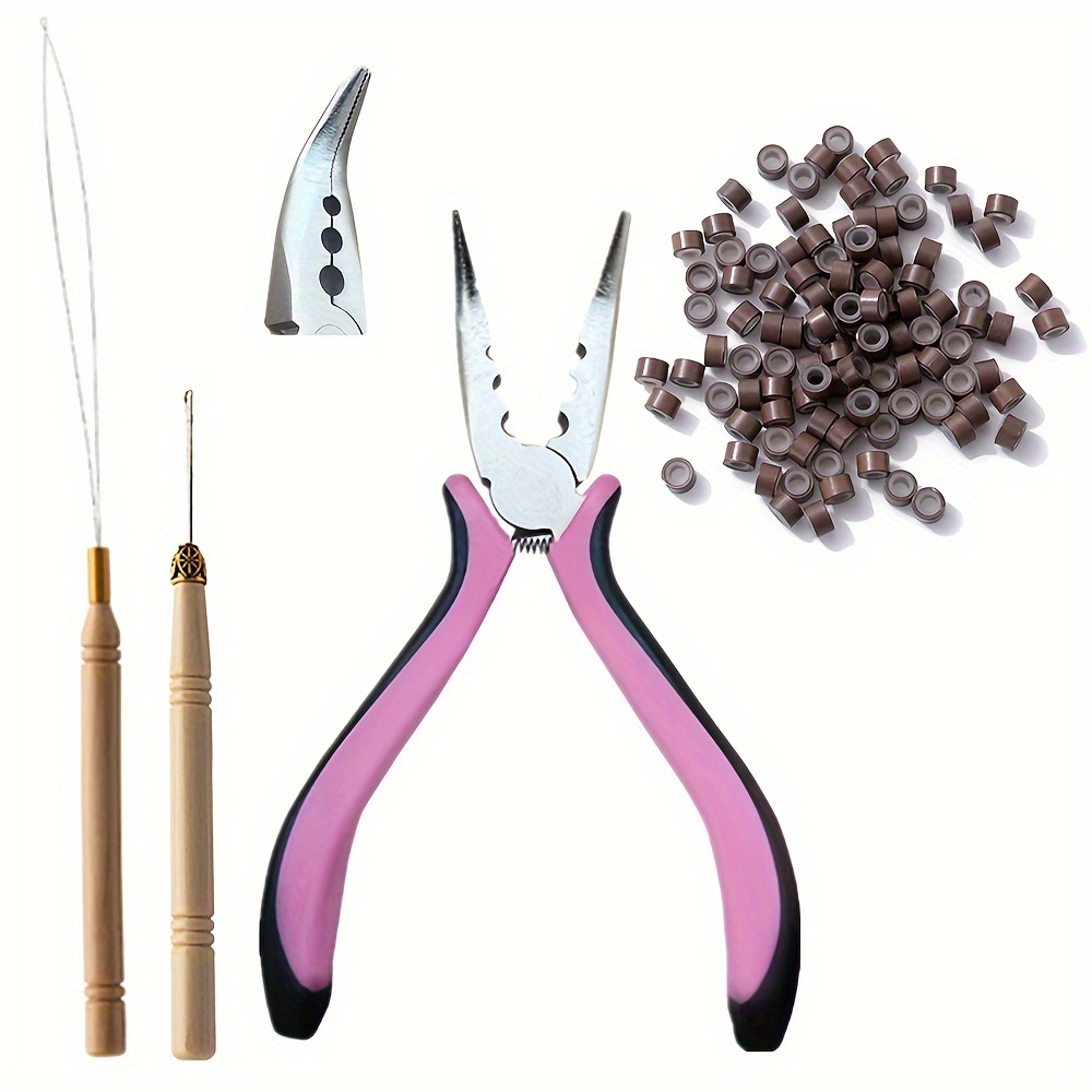 Crochet Hair Extensions Tools Kit: Pliers Crochet Stick - Temu