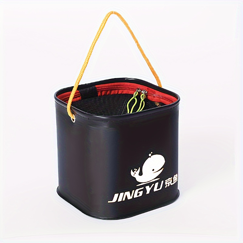 1pc Portable Folding Fishing Bucket With Hanging Rope - Temu
