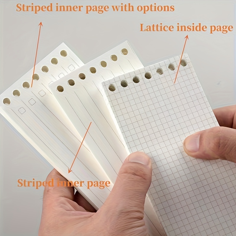 5-Hole Loose Leaf Paper Refill Memo Pad Clip Notebook