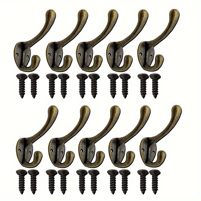 Zinc Alloy Black Clothes Hanger Wall Mounted Coat Hook Gold