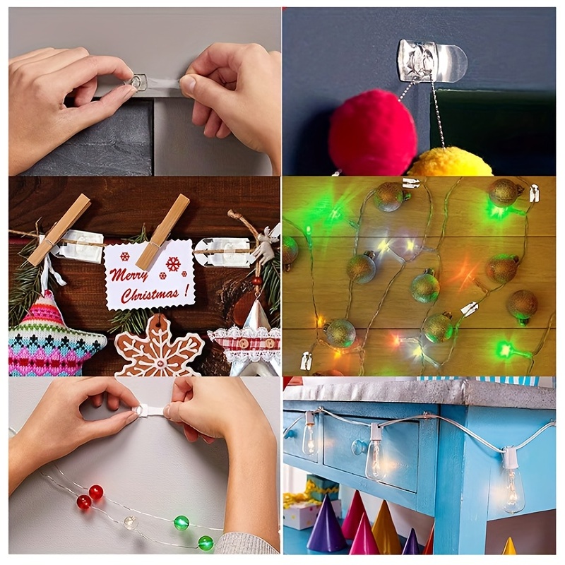 DPZO Lot de 100 crochets de décoration de Noël, mini crochets en métal en  forme de