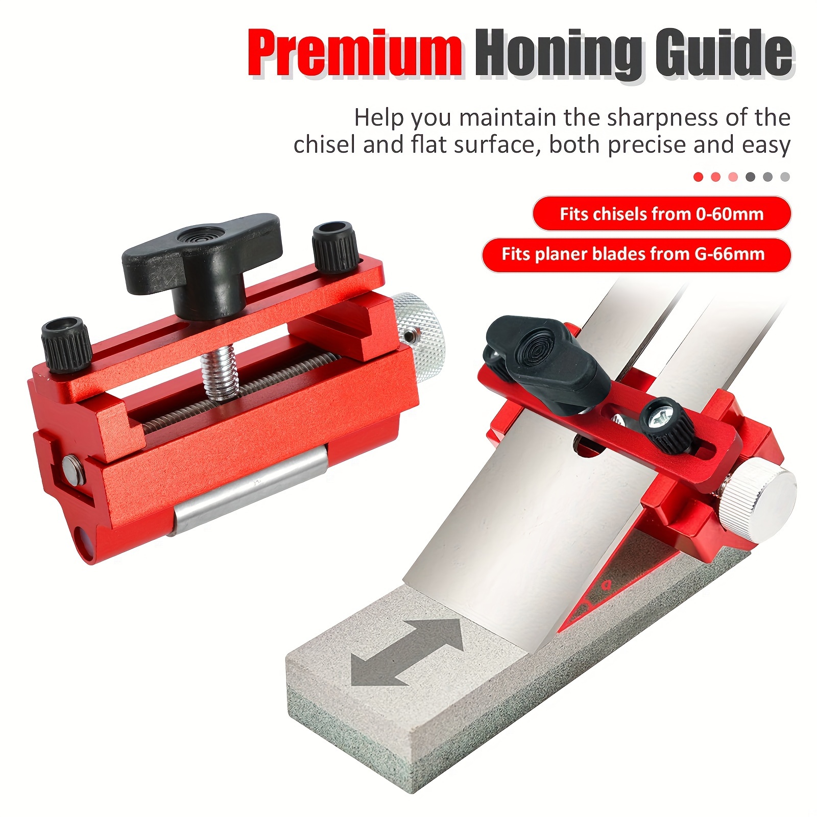 5-66mm Size Chisel and Planer, Honing Guide Tools, Chisel Sharpening Kit,  Sharpening Holder of Whetstone for Woodworking