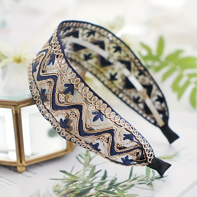 Boho Lace Sequin Headband Retro Style Hair Accessories Women