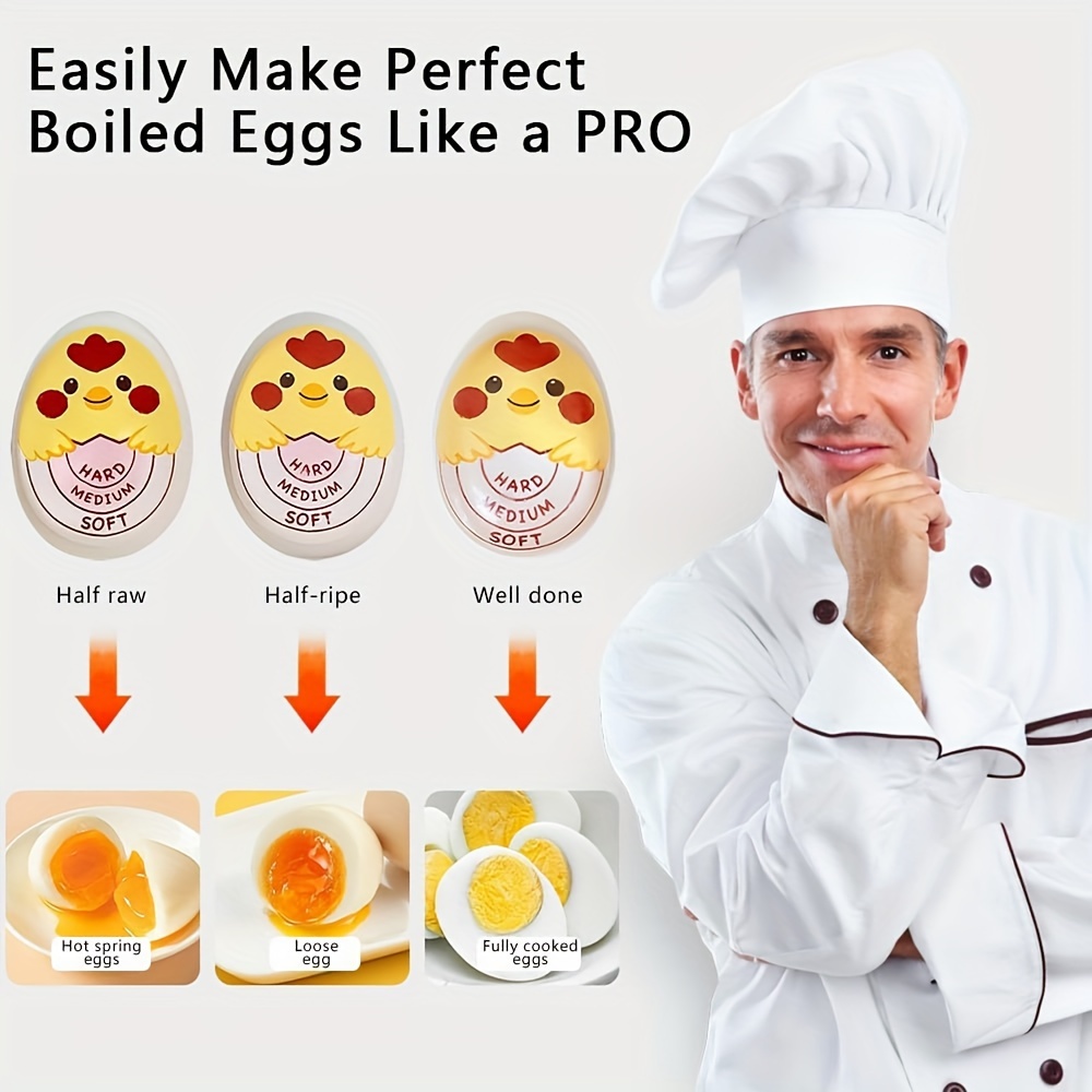 Boiled Egg timers Egg Cooking Indicator Egg Boiling Tool Cooking Tool  Kitchen Gadget Color Changing Indicator Egg Boiler Timer for Kitchen Left