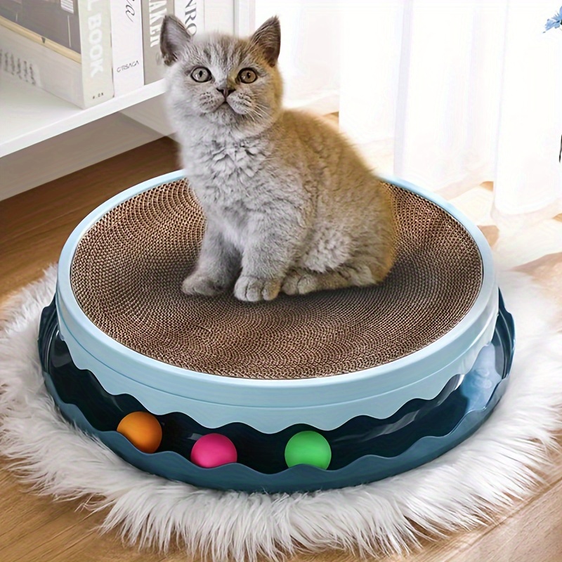 Retro Vertical Corrugated Cardboard Cat House And Scratcher Temu