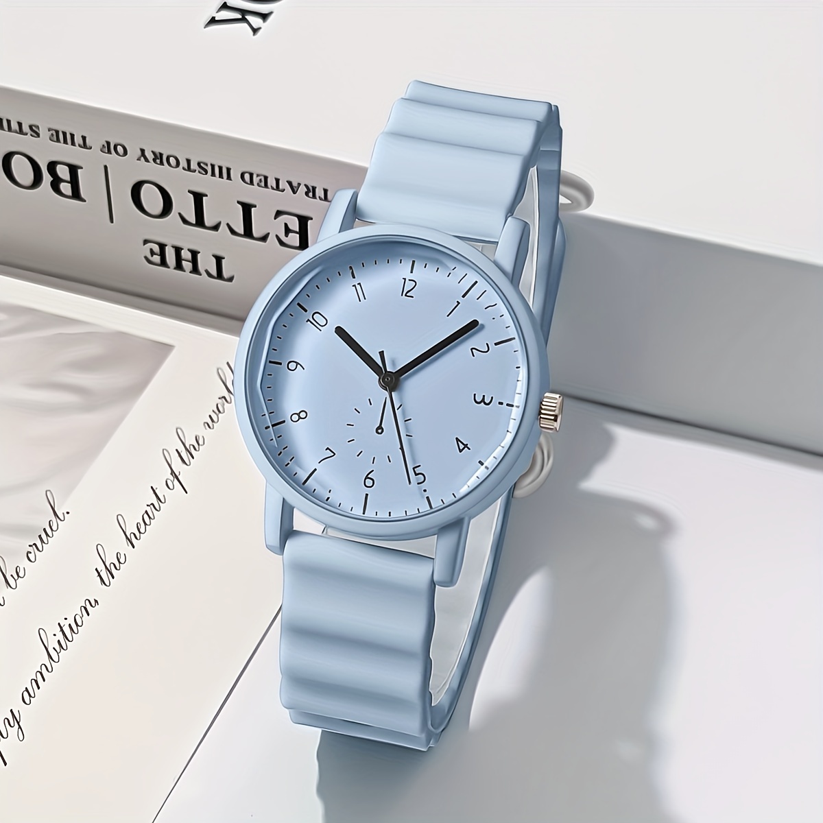 

Cute Macaroon Color Quartz Watch Casual Round Pointer Analog Fashion Silicone Wrist Watch For Women Girls