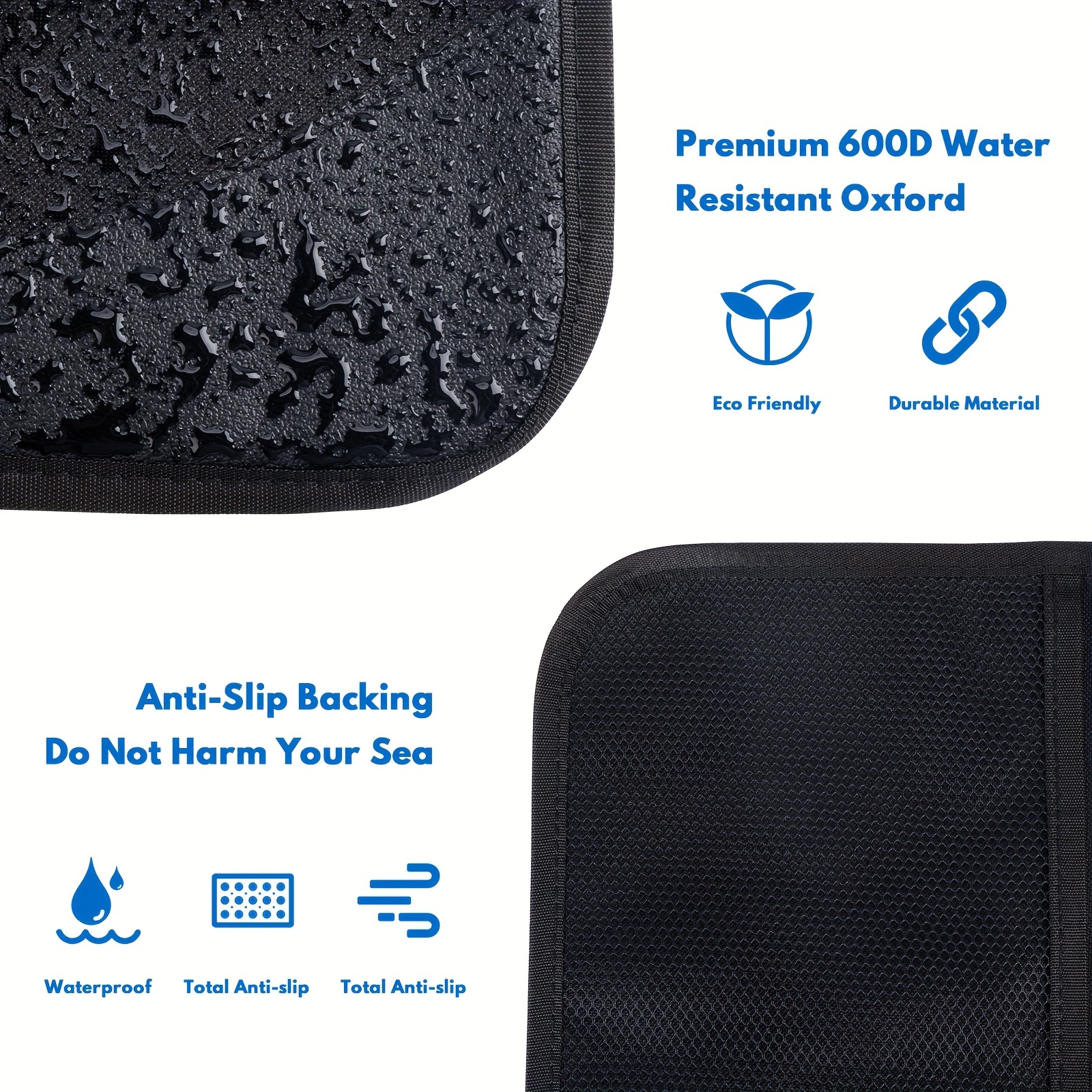 Car Seat Protector, Waterproof Non-slip Padded Carseat Protector Seat Cover  For Car Seat With 2 Mesh Storage Pockets - Temu