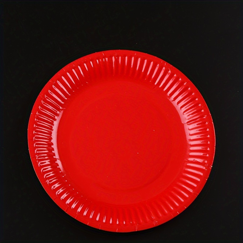 Solid Color Paper Plate Disposable Plates Diy Disposable - Temu