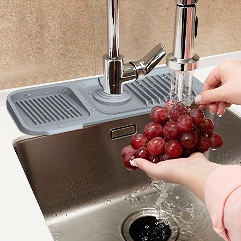 Red, FAUCET SPLASH GUARD, Drip Catcher, Kitchen Sink Protector