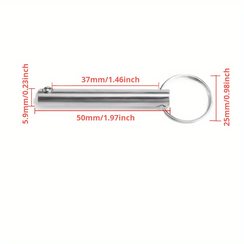 Carbon Steel Button Ball Head Locking Pin With Ring Steel Ball Plug Safety Pin Quick Release Pin Anti Detachment Spring Pin