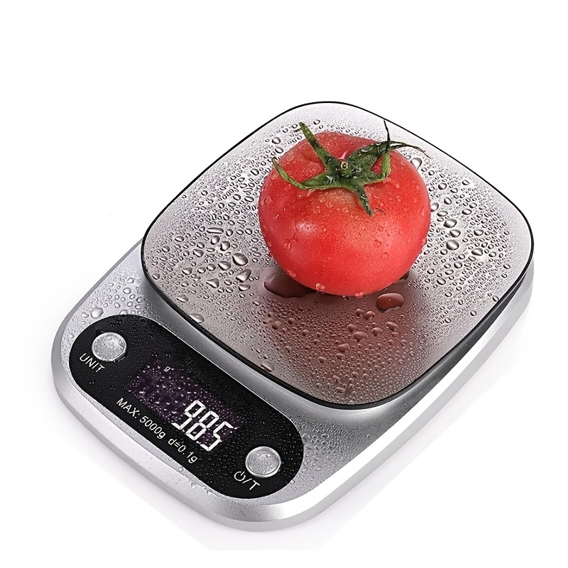 Digital Kitchen Food Scale, Multifunction Capacity 22lbs(10kg), Size: One size, Silver