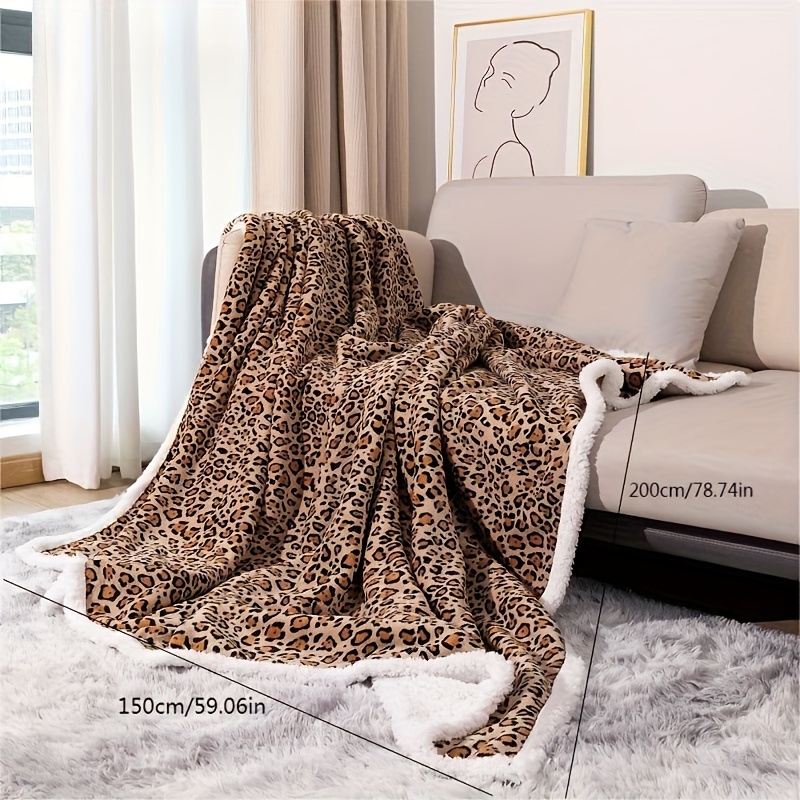 cozy leopard print flannel throw blanket soft durable season