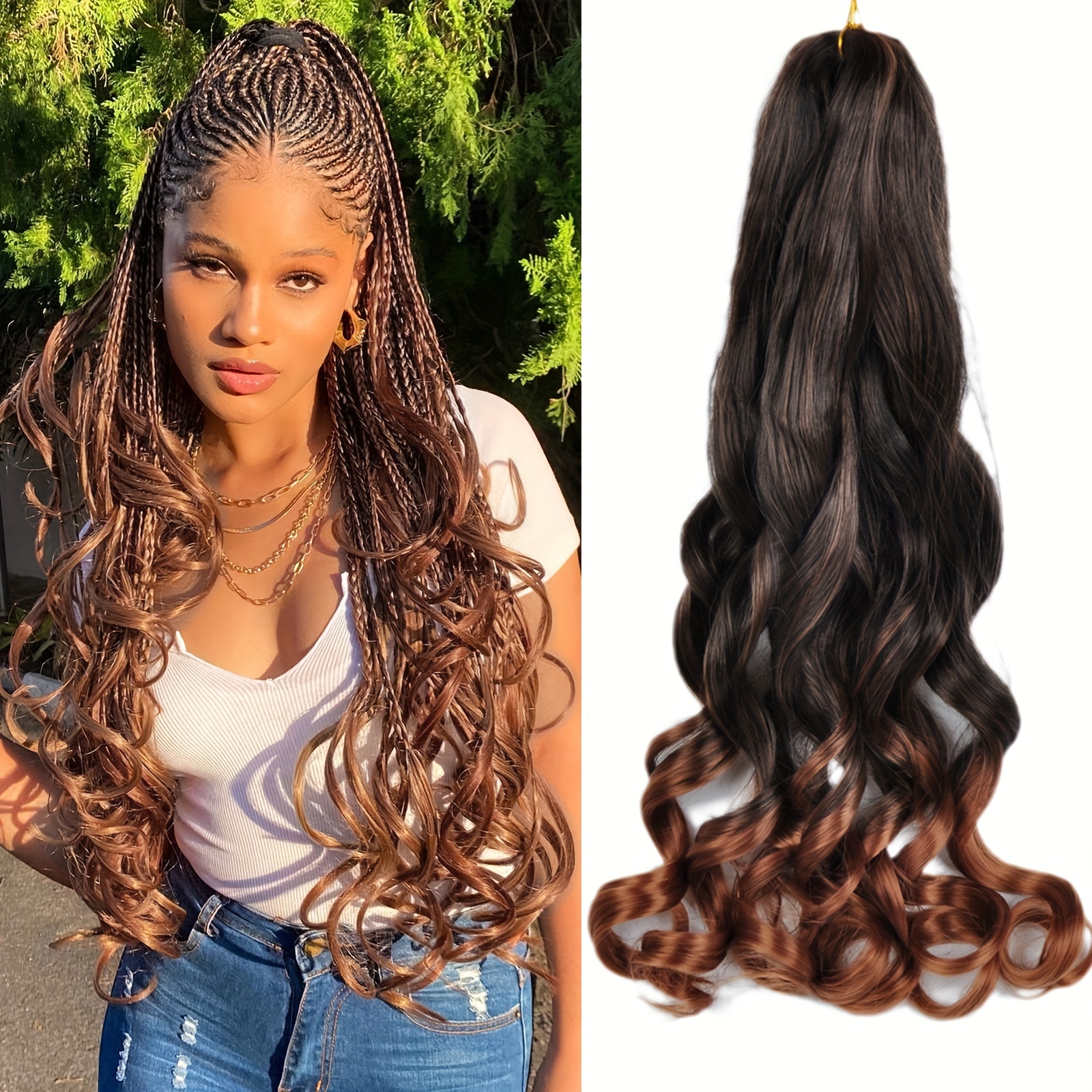 Loose Wavy French Curly Braiding Hair Extensions Pre - Temu Sweden